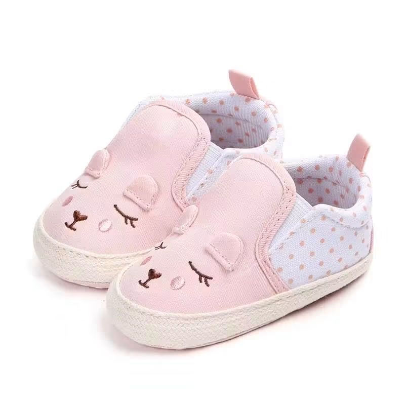 Bunny Face Slip-Ons — Soft Sole Baby Shoes